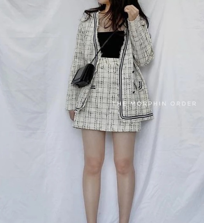 J52 라인포인트위드자켓(스커트없음)