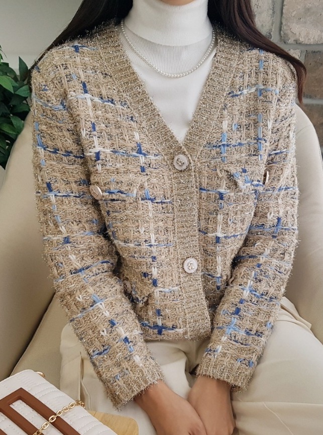 K57 금사트위드가디건