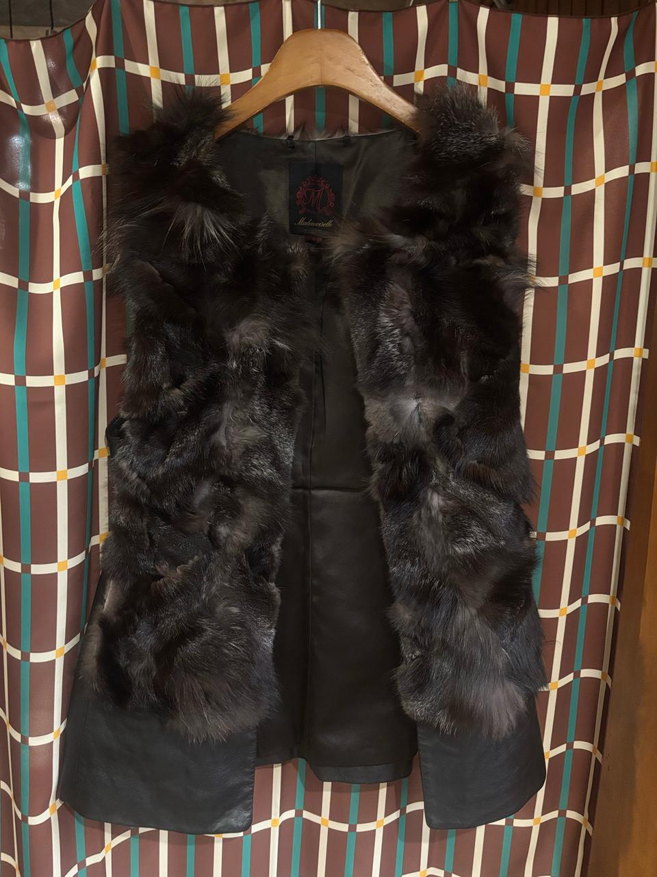 여우펄 가죽 조끼