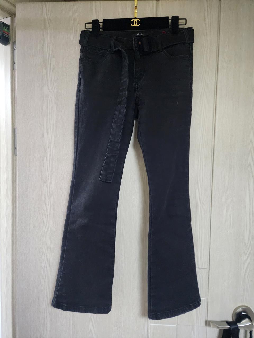 AD HOC 블랙 데님기모부츠컷