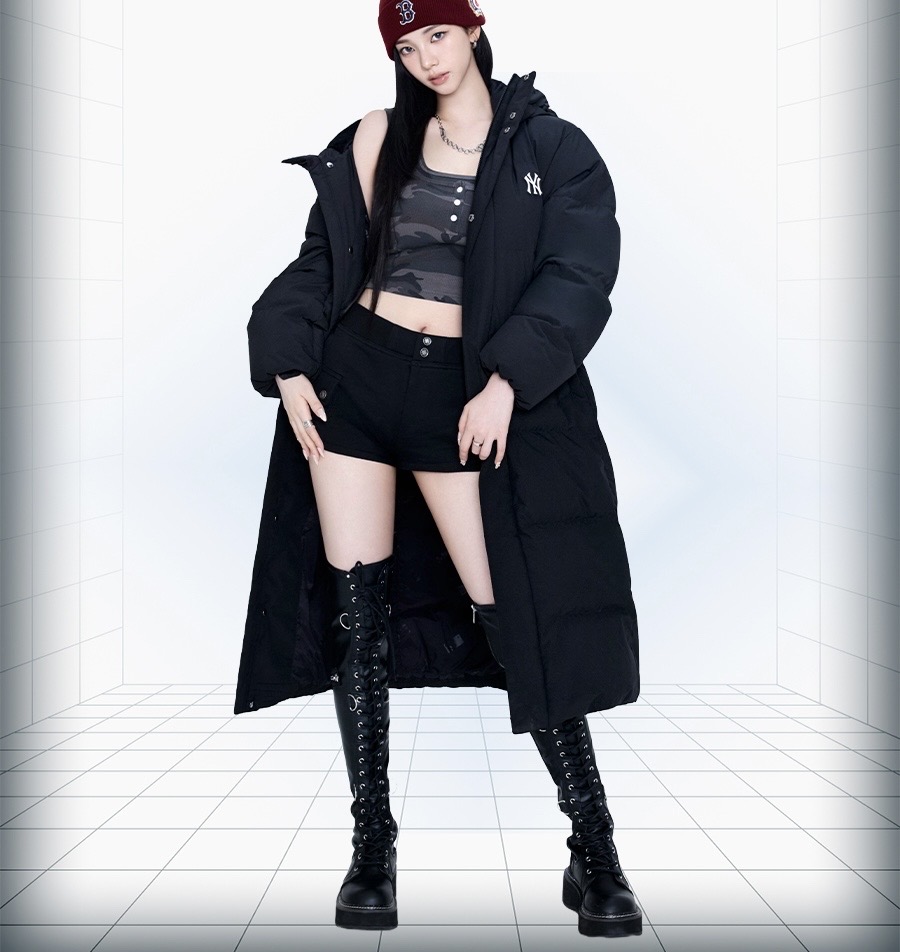 MLB 공용 커브 롱패딩 뉴욕양키스 3ADJB2356-50BKS