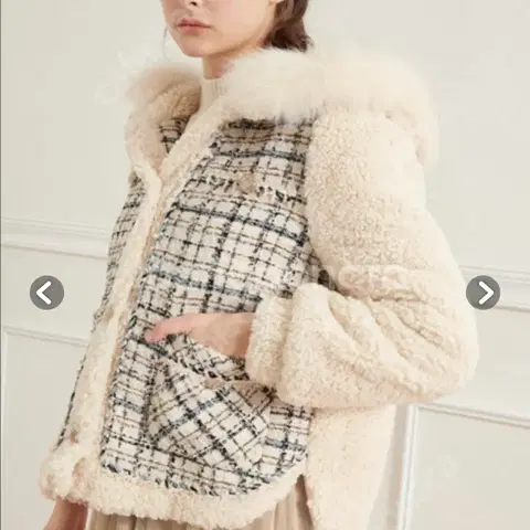 오즈세컨 폭스퍼 뽀글이 패딩 자켓 55