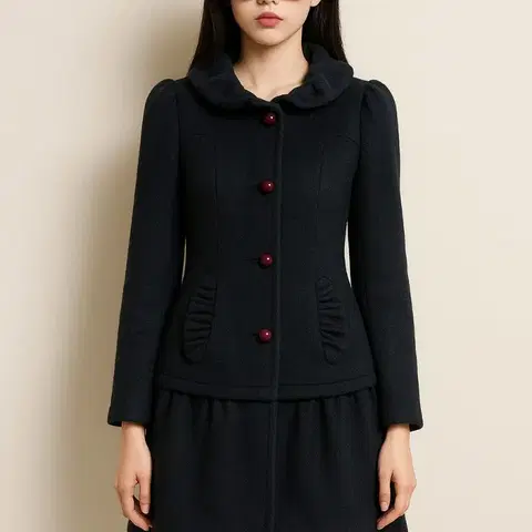 레니본 베비알카파 양모 코트 54호