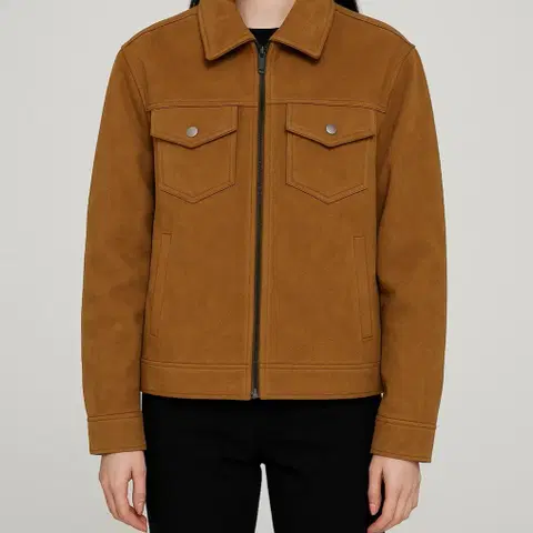 MINAV 미나브 스웨이드 브라운 자켓_L