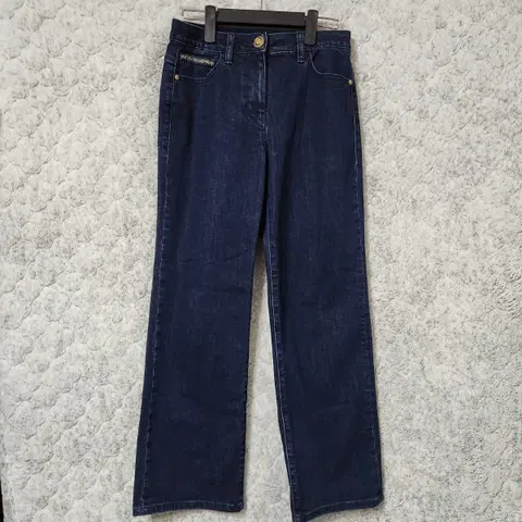 H613 [28] 칼라거펠트 밴딩 데님 청바지