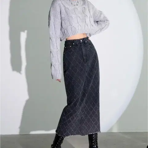 어반드레스 비바셔스 롱 데님 스커트