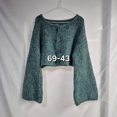 민트 반크롭 니트 가디건 69-43