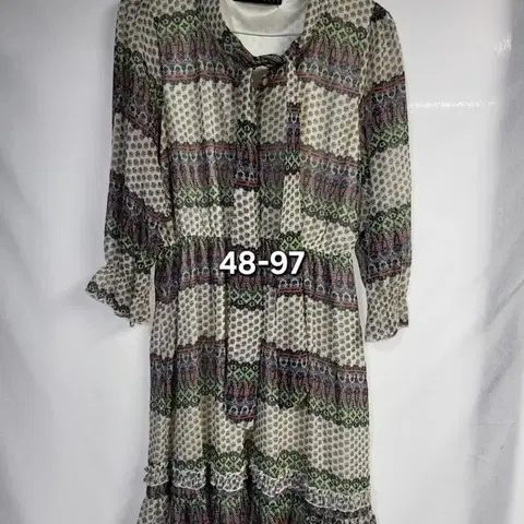 쉬폰 긴팔 원피스 48-97