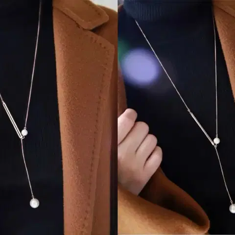 진주 Y자 롱 목걸이 팔아요 ~