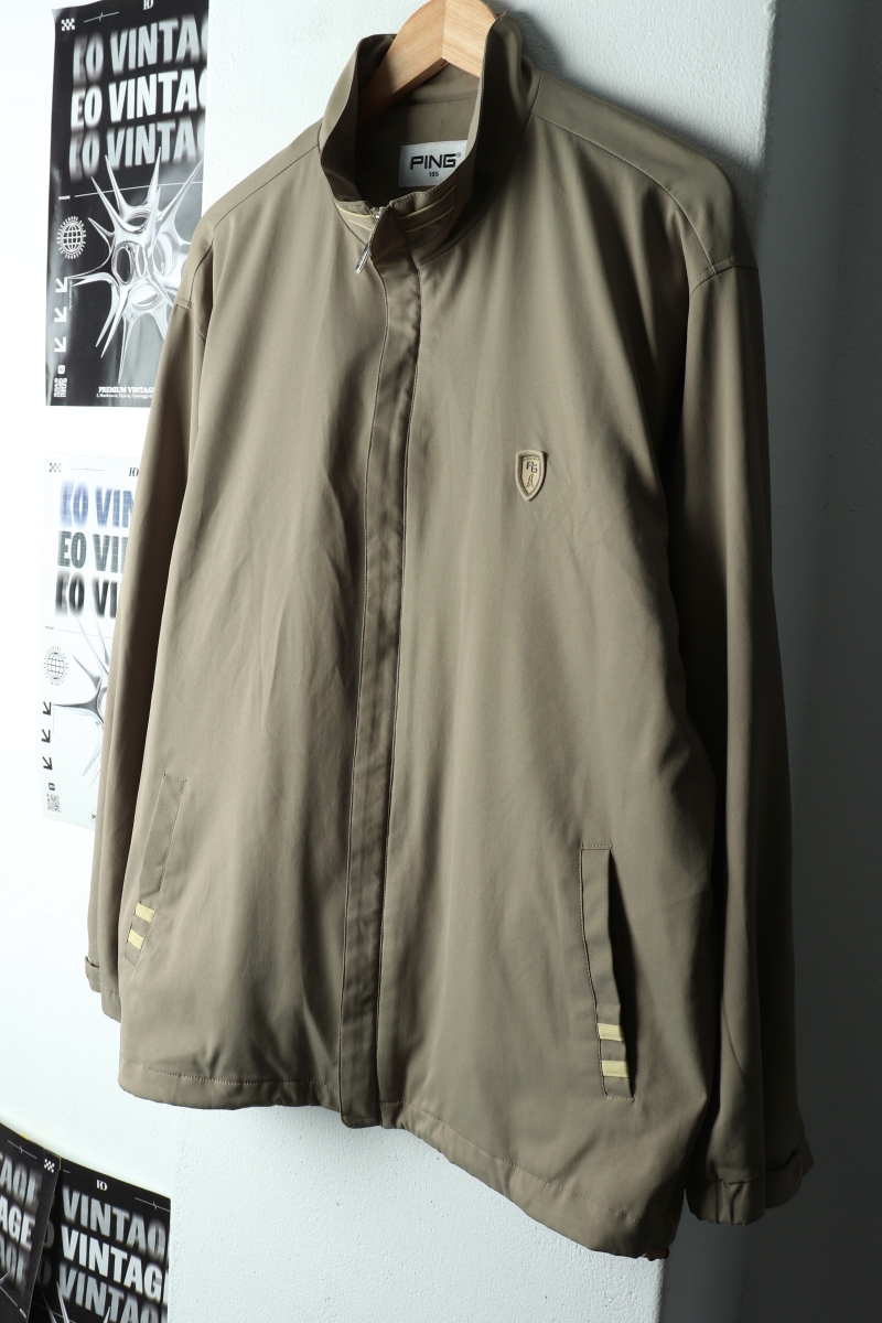 (XL) 핑 집업 바람막이 점퍼자켓 골프 카키 올드스쿨-162D3