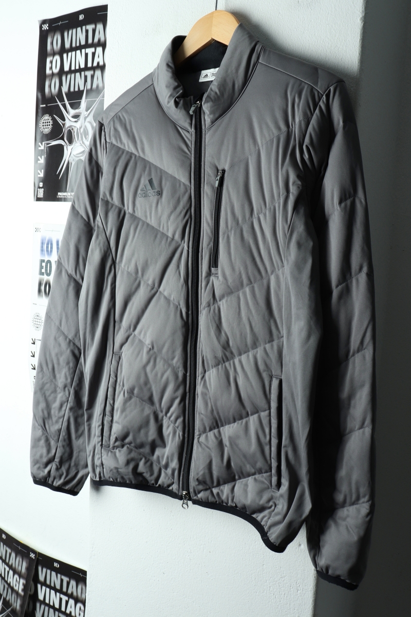(L-XL) 아디다스 패딩 점퍼자켓 골프 경량 덕다운 그레이-162DA