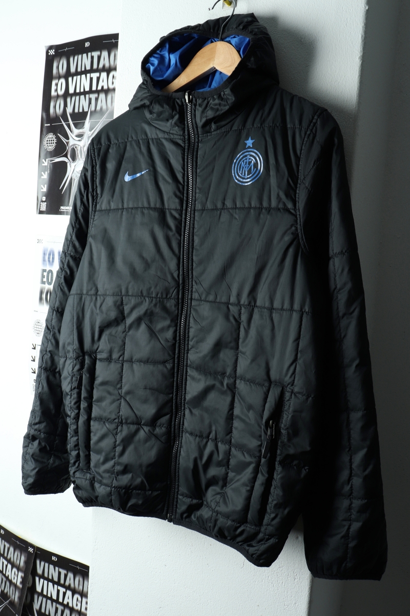(S-M) 나이키 패딩 점퍼자켓 00년대 인터밀란 리버시블-162DC