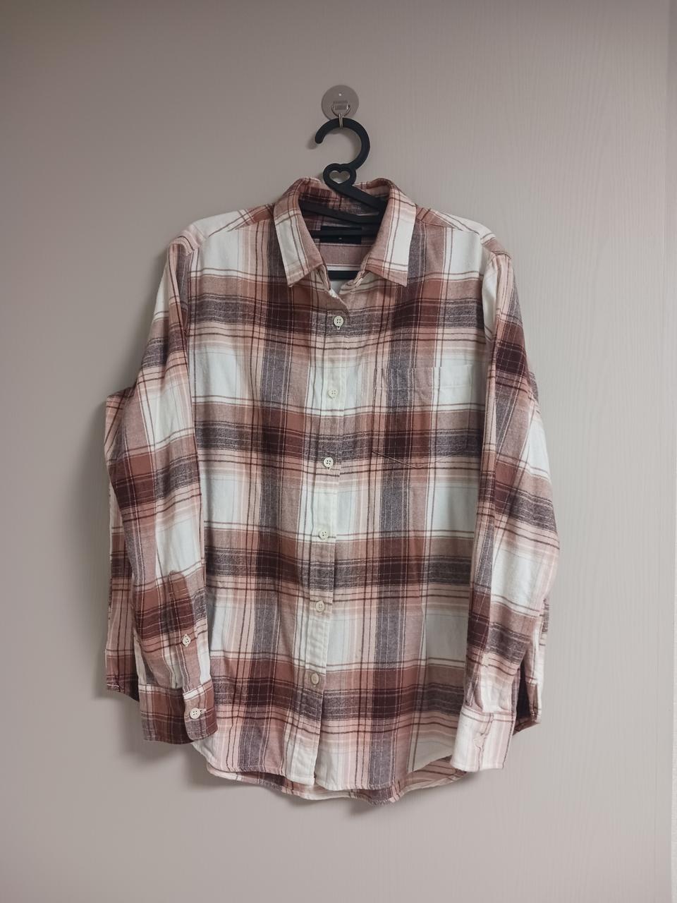 탑텐 피치기모 체크셔츠