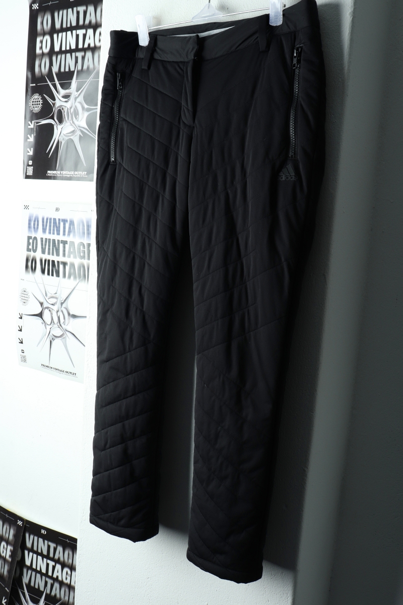 W(XS) 아디다스 트레이닝복 바지 패딩 블랙 누빔 방한-229E