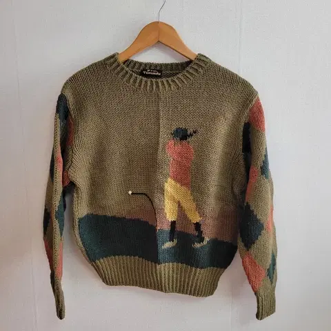 24.Haminaka 골프 패턴 빈티지 니트