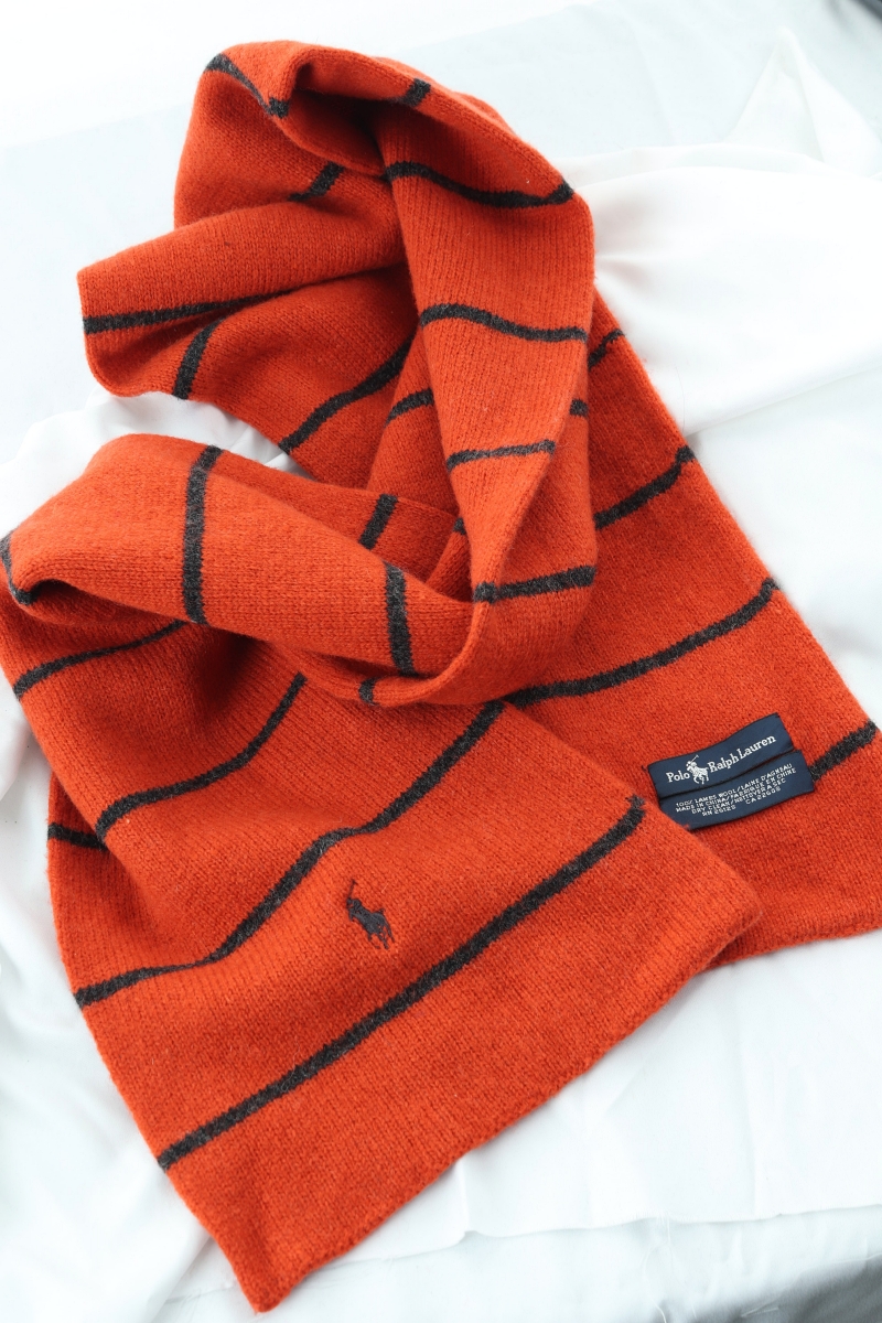 (F) 폴로 랄프로렌 목도리 머플러 Y2K 숏 쁘띠 해리-263E