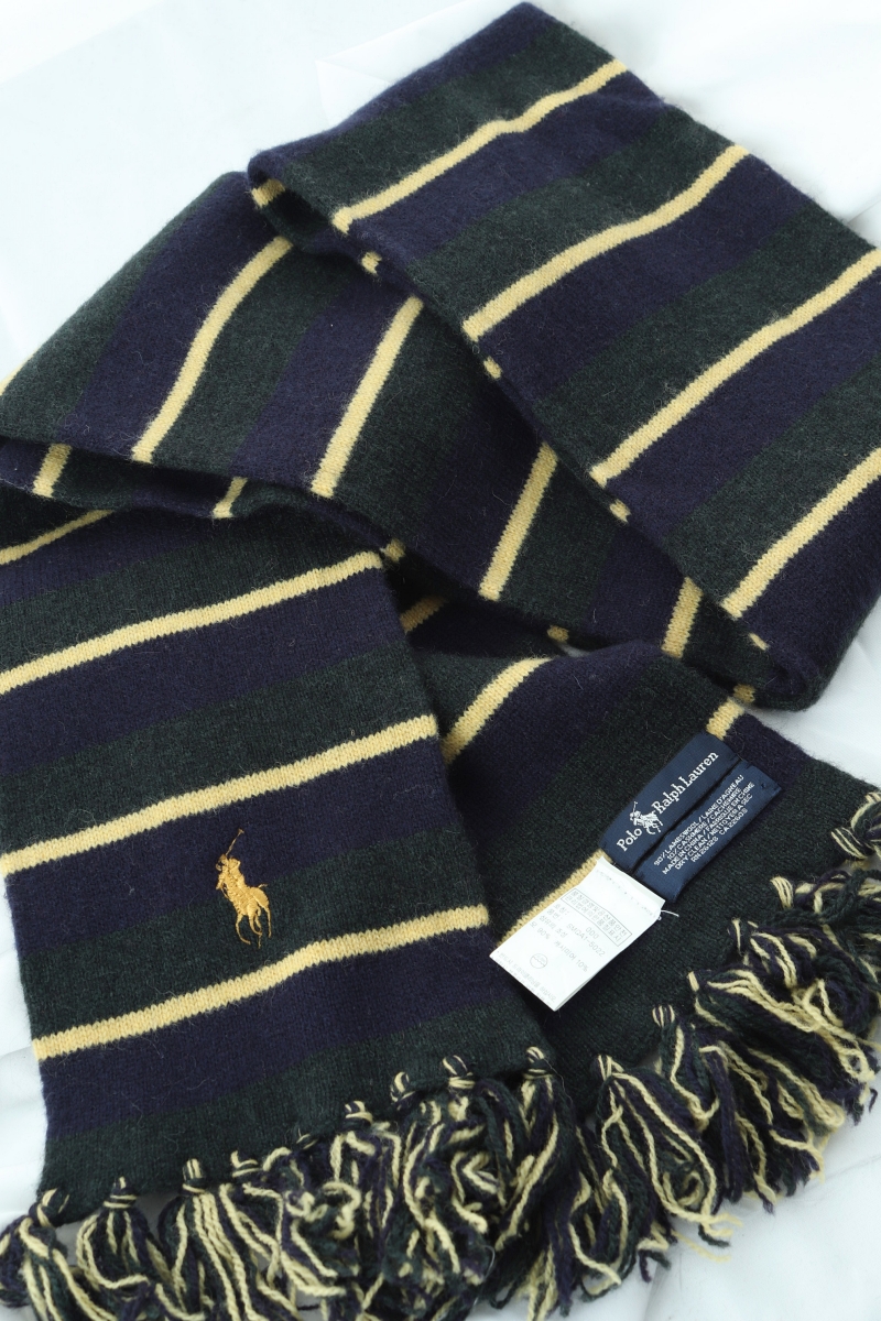 (F) 폴로 랄프로렌 목도리 머플러 Y2K 숏 쁘띠 해리-263F