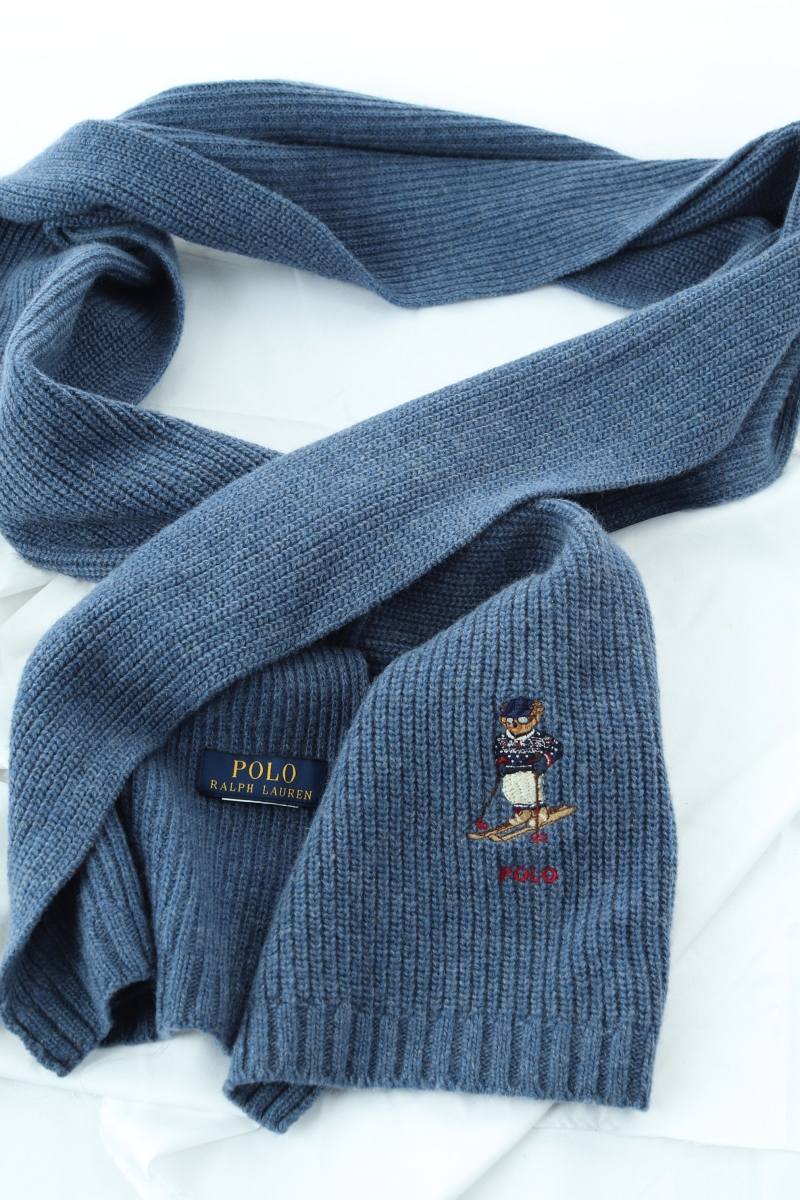 (F) 폴로 랄프로렌 목도리 머플러 베어라인 곰돌이 니트-2644