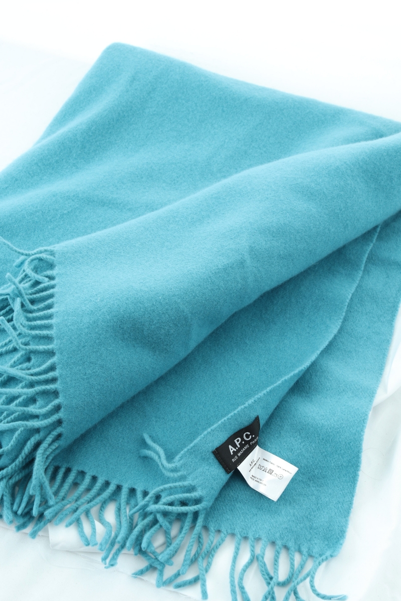 (F) APC 아페쎄 목도리 머플러 Y2K 민트 롱 숄 케이프-2645