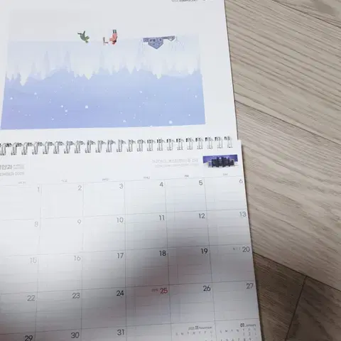 (내년도=2026년) 병원 그림달력,탁상 업무용 스캐쥴러,예쁜 고급 삽화