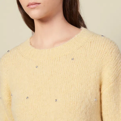 SANDRO 산드로 보석 모헤어 니트