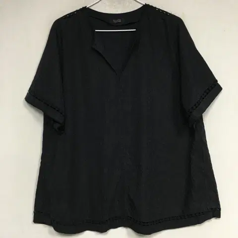 TIME 타임 텍스처 오픈카라 블라우스 66