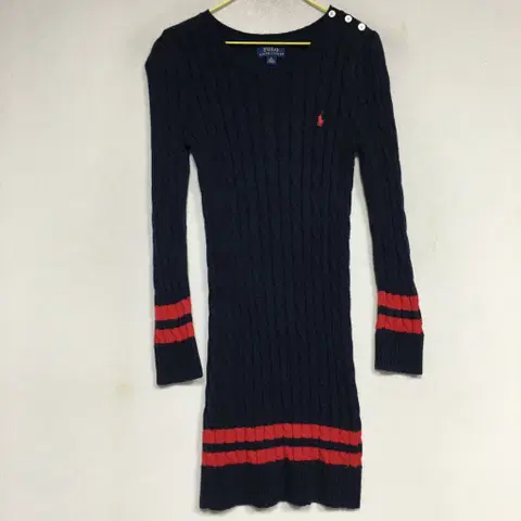 랄프로렌폴로 키즈 케이블 니트 원피스 6Y