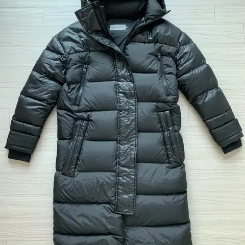 새옷 정품 캘빈클라인 럭셔리라인 롱다운 후드롱패팅