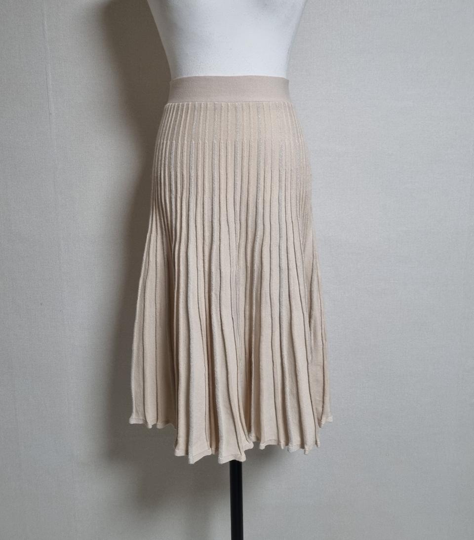 LS118 펄 니트주름스커트