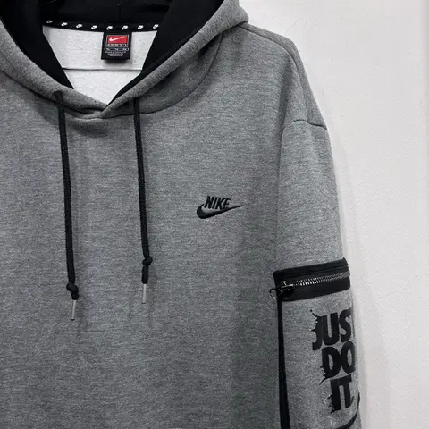 나이키 팀 스우시 슬리브포켓 오버핏 기모 후드티