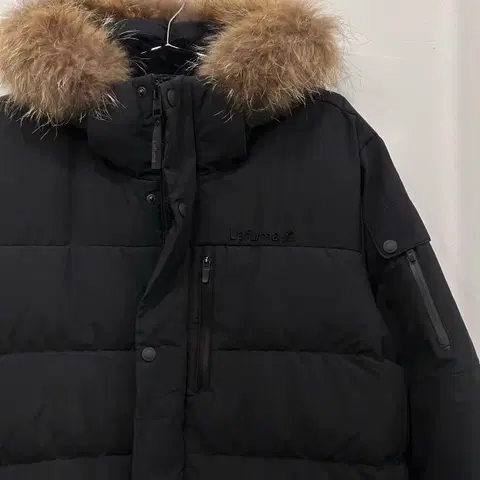 라푸마 덕다운 너구리털 후드 패딩 자켓