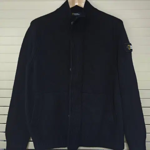 내셔널지오그래픽 하이넥 F-ZIP 니트 가디건 블랙 XL