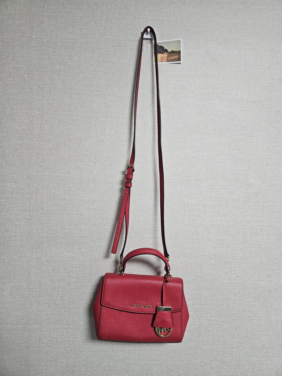 마이클 코어스 레드 크로스백