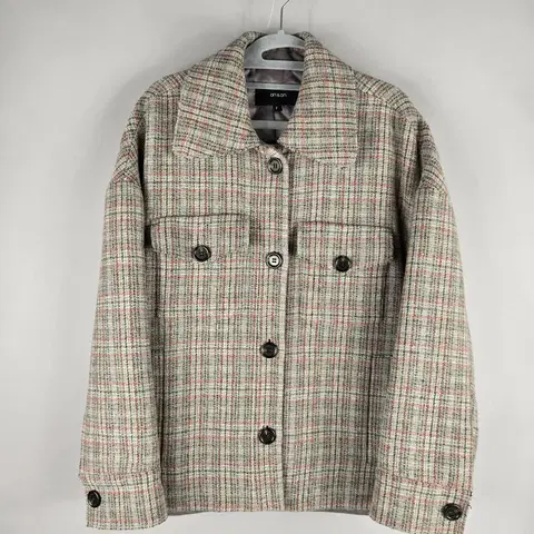 [무료배송]온앤온 F 여성 안감 누빔 울 혼방 체크 코트