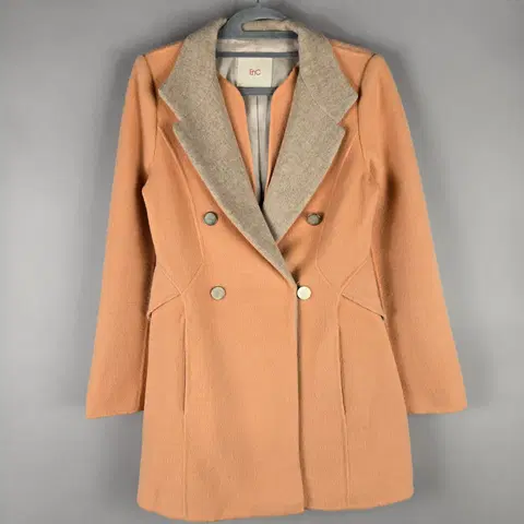 [무료배송]ENC 여성 M 울 혼방 하프 코트 피치 이앤씨