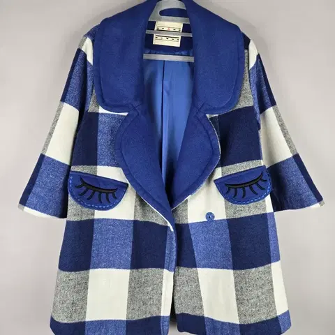 코인코즈 여성 양모 울 혼방 A라인 귀여운 하프 코트