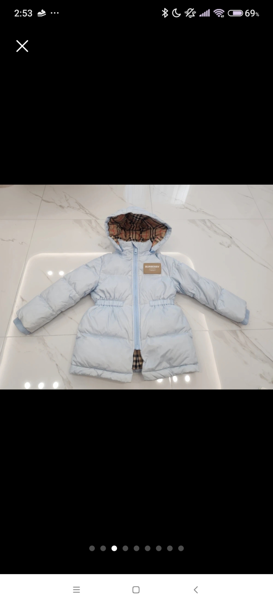 버버리 후드패딩코트