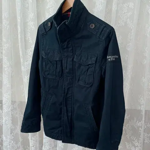 S) 아베크롬비 센티넬 밀리터리 필드자켓 네이비
