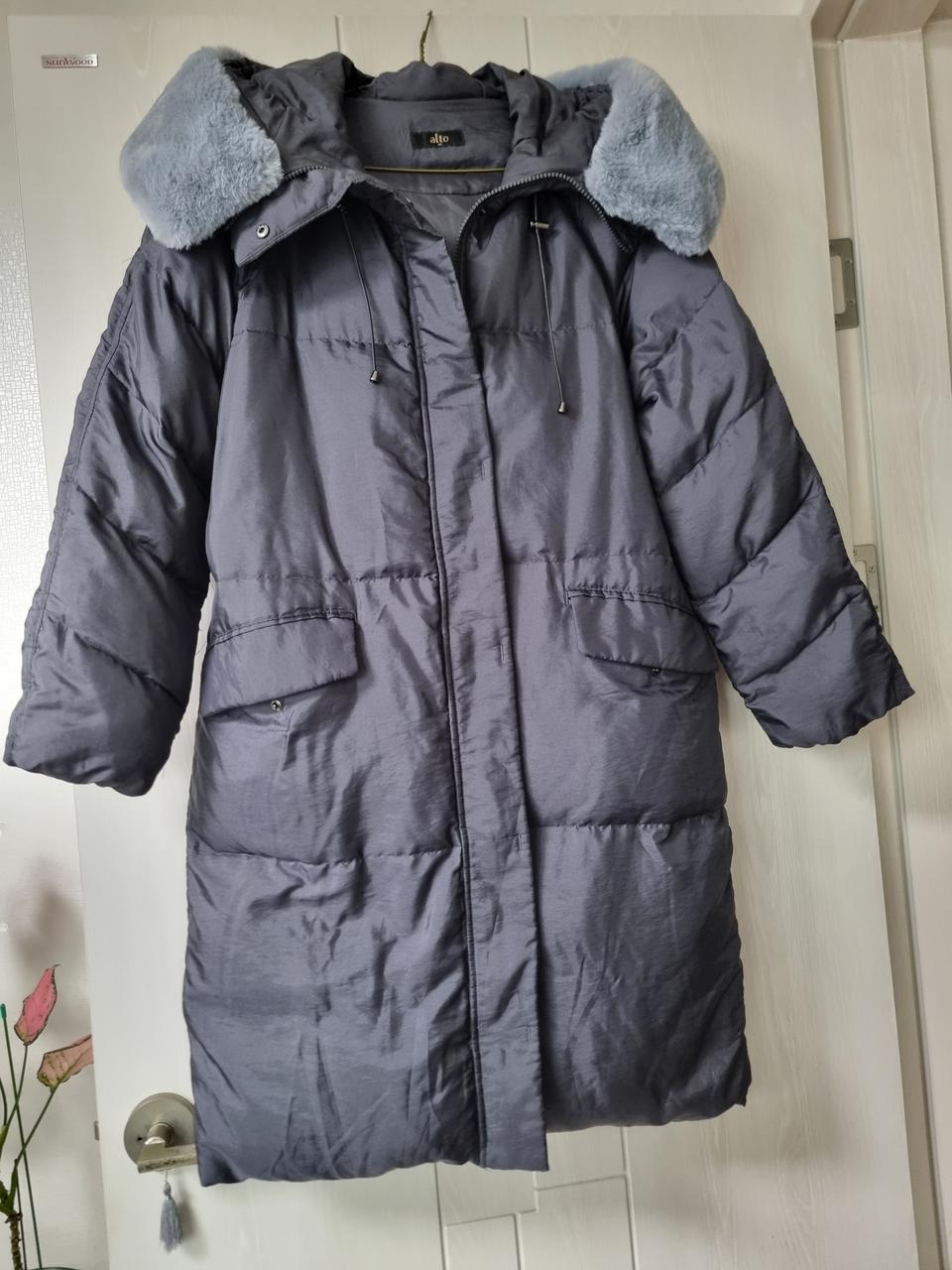 알토 오버핏 폭스퍼 롱 패딩 다운 점퍼*66*M*95*정상가:26만9천원