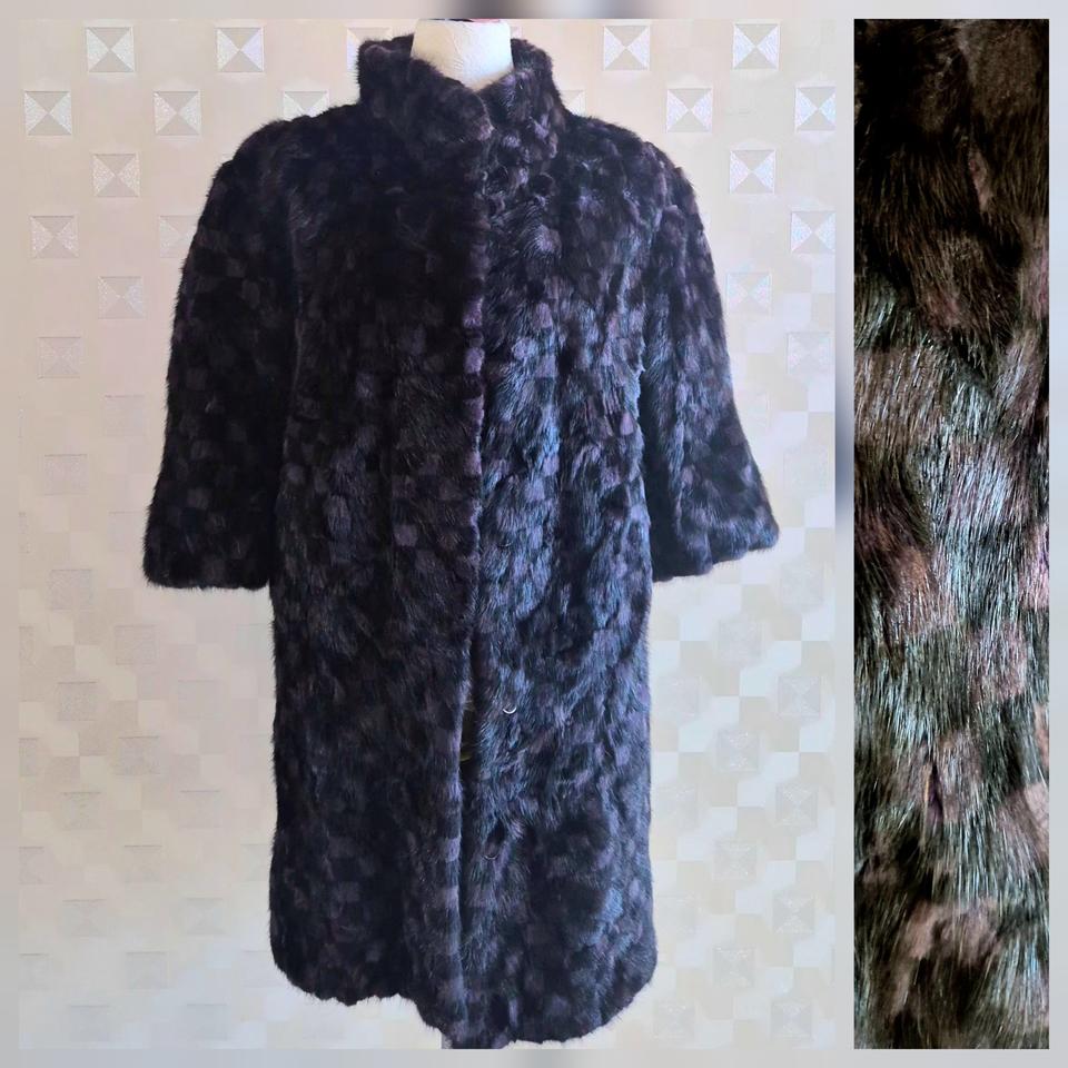 에디안/무늬밍크하프코트/55