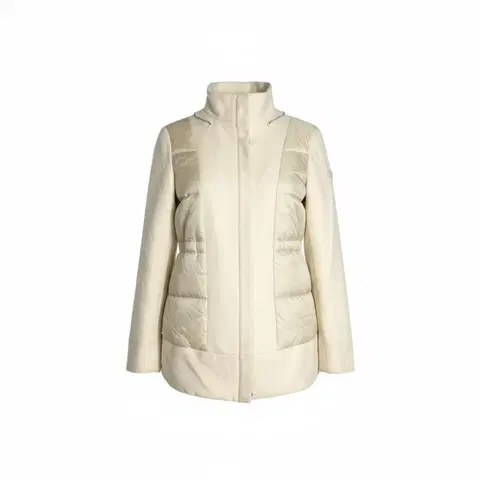 타트라스 아이보리 패딩 믹스 하프 코트