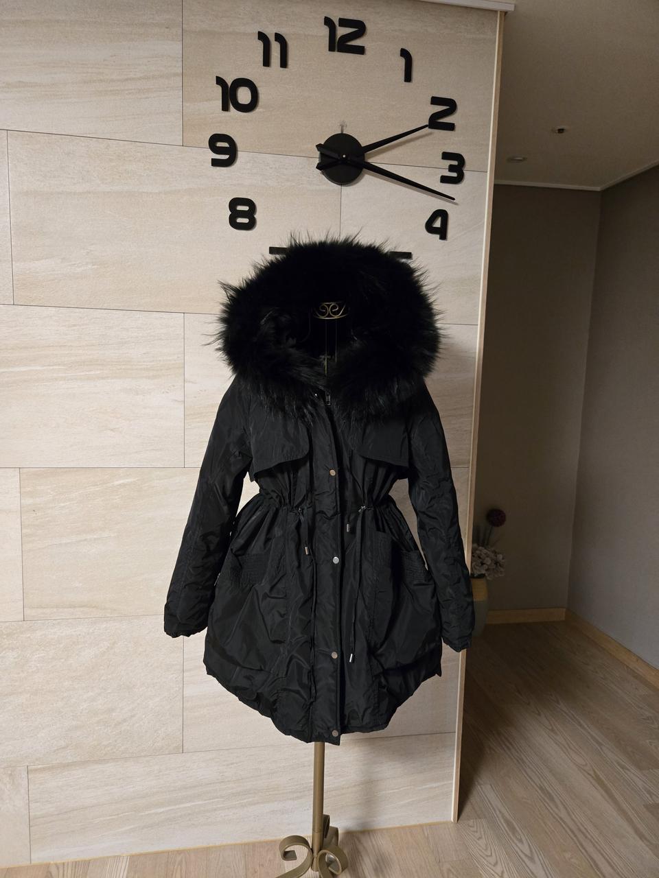 [F] 세련 폭스퍼 덕다운 패딩