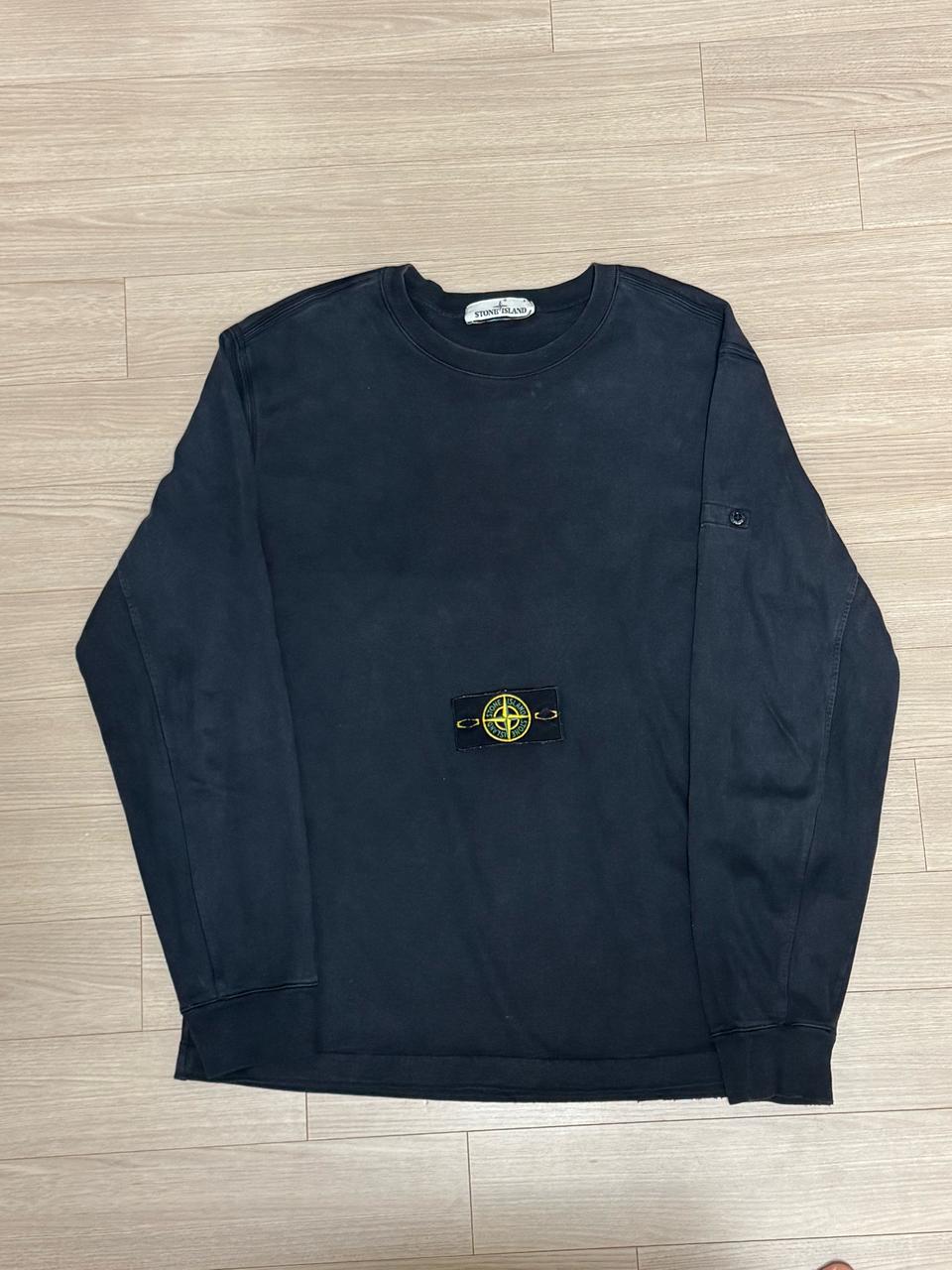 [L]스톤아일랜드 블랙 롱슬리브 맨투맨