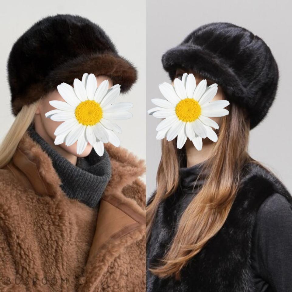 천연모피 밍크모자 /여성용