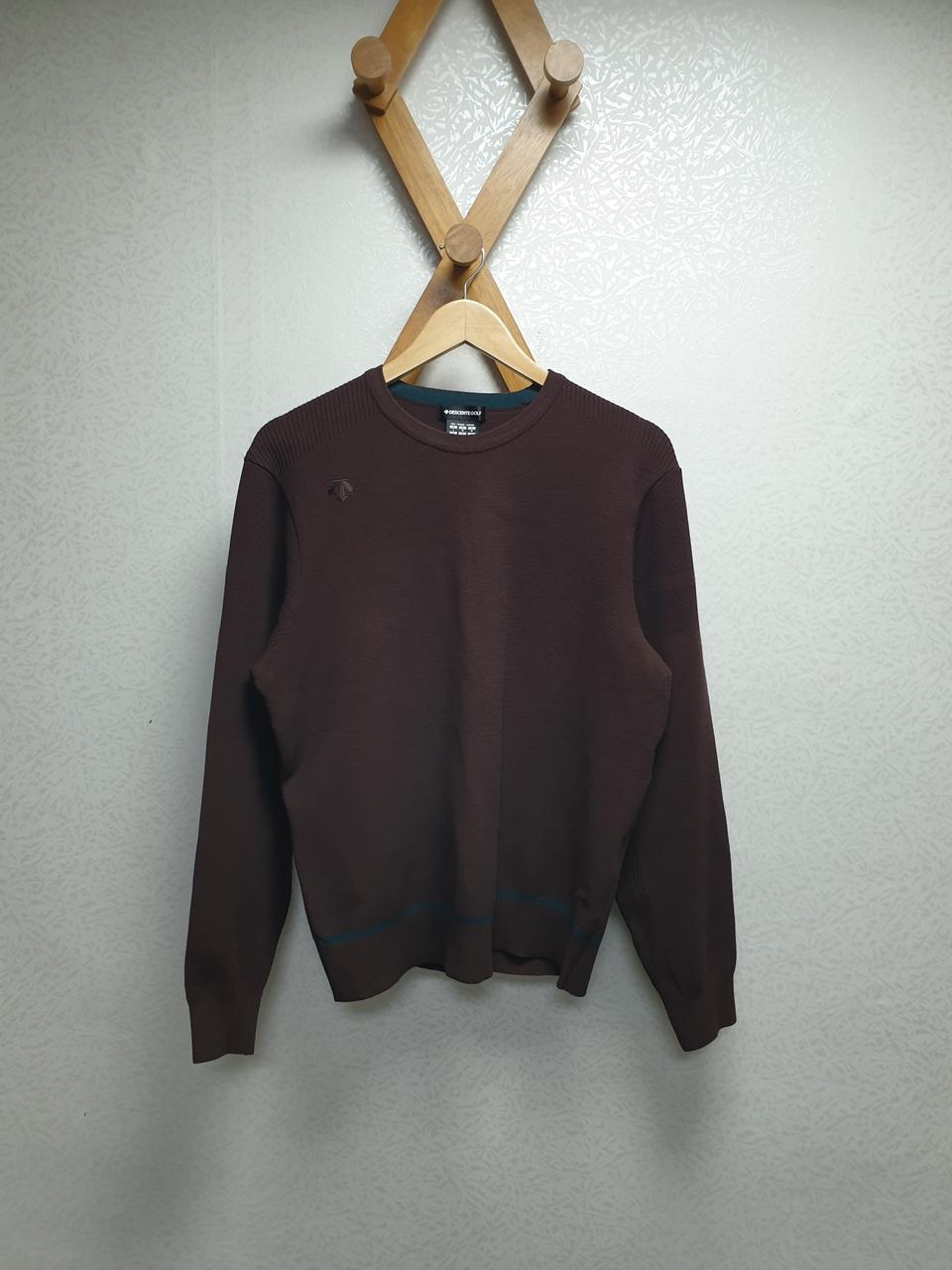 [남100] 데상트골프 라운드 풀오버니트 브라운