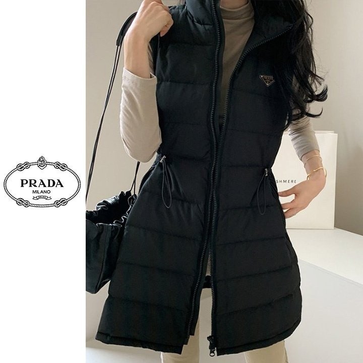 프라다 앤디 롱 패딩조끼