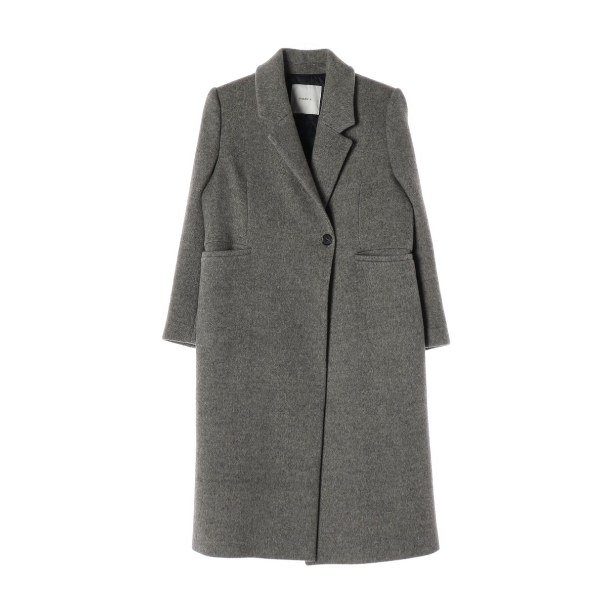 닐바이피 울100% 퀼팅 패디드 롱 코트 그레이 S