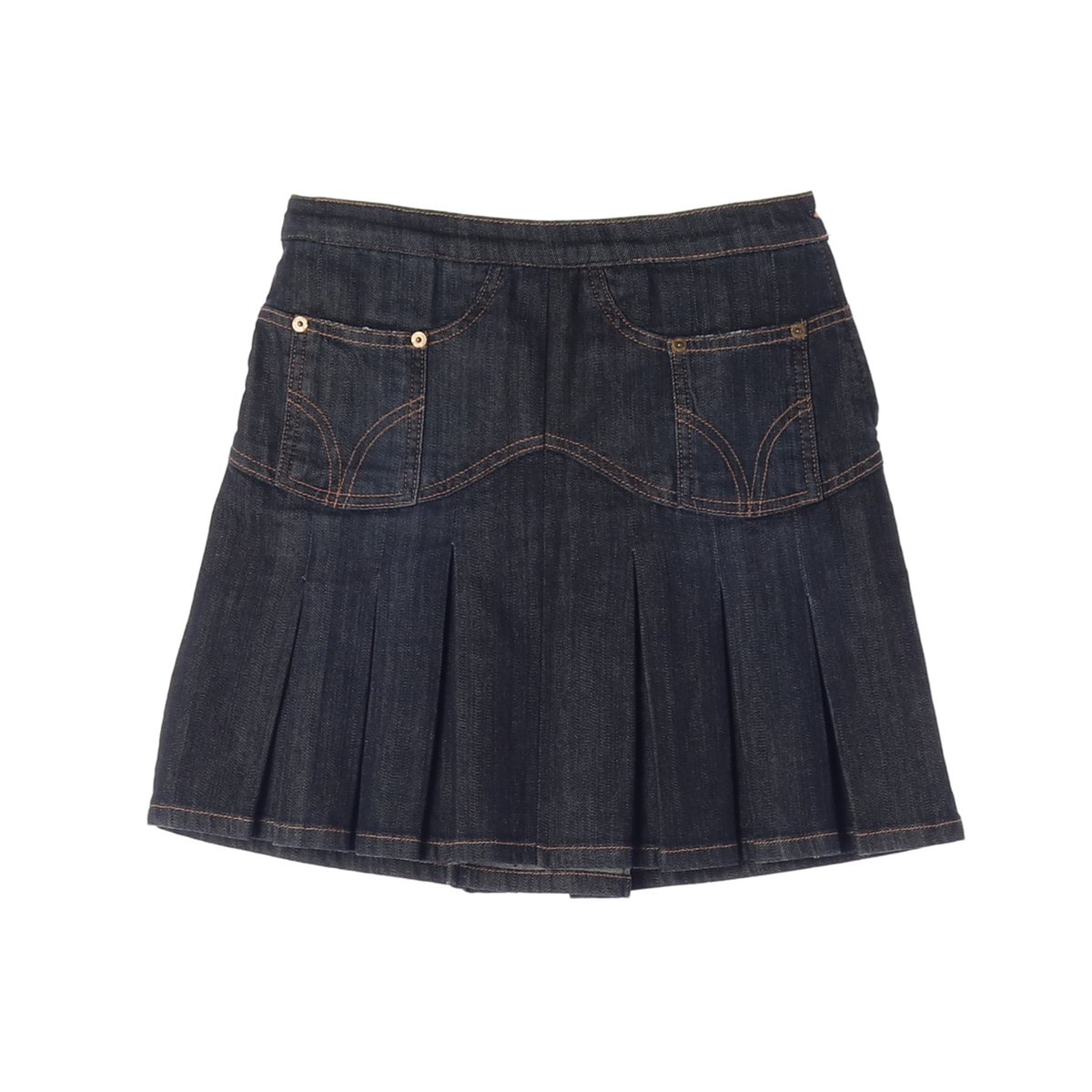 돌체앤가바나 진청 데님 플리츠 스커트 청치마
