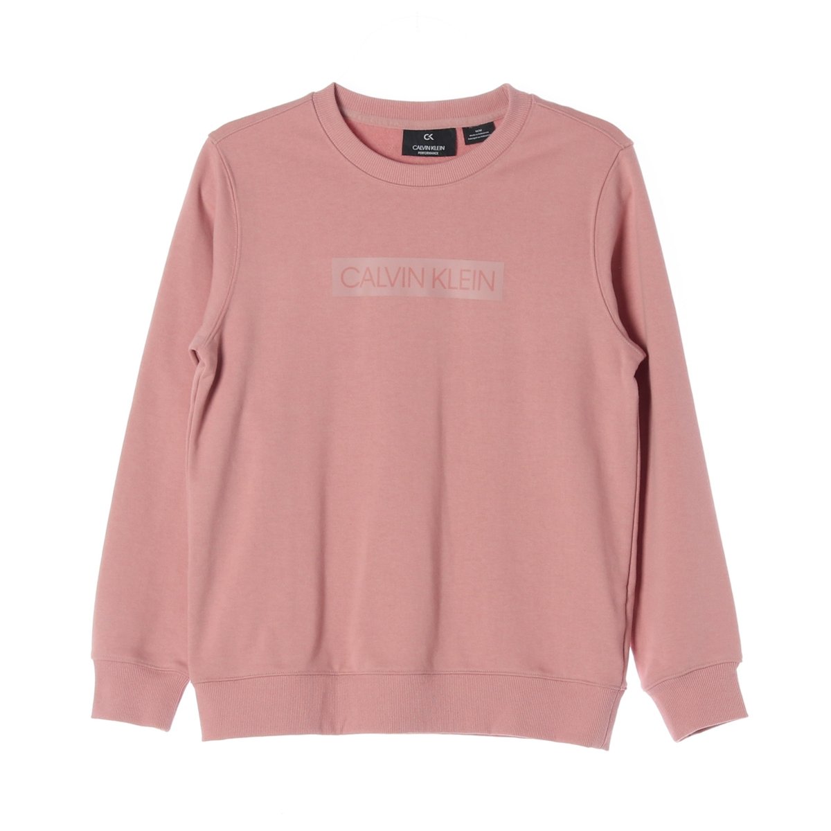 캘빈클라인 스퀘어 로고 프린팅 맨투맨 스웨트셔츠 핑크 M