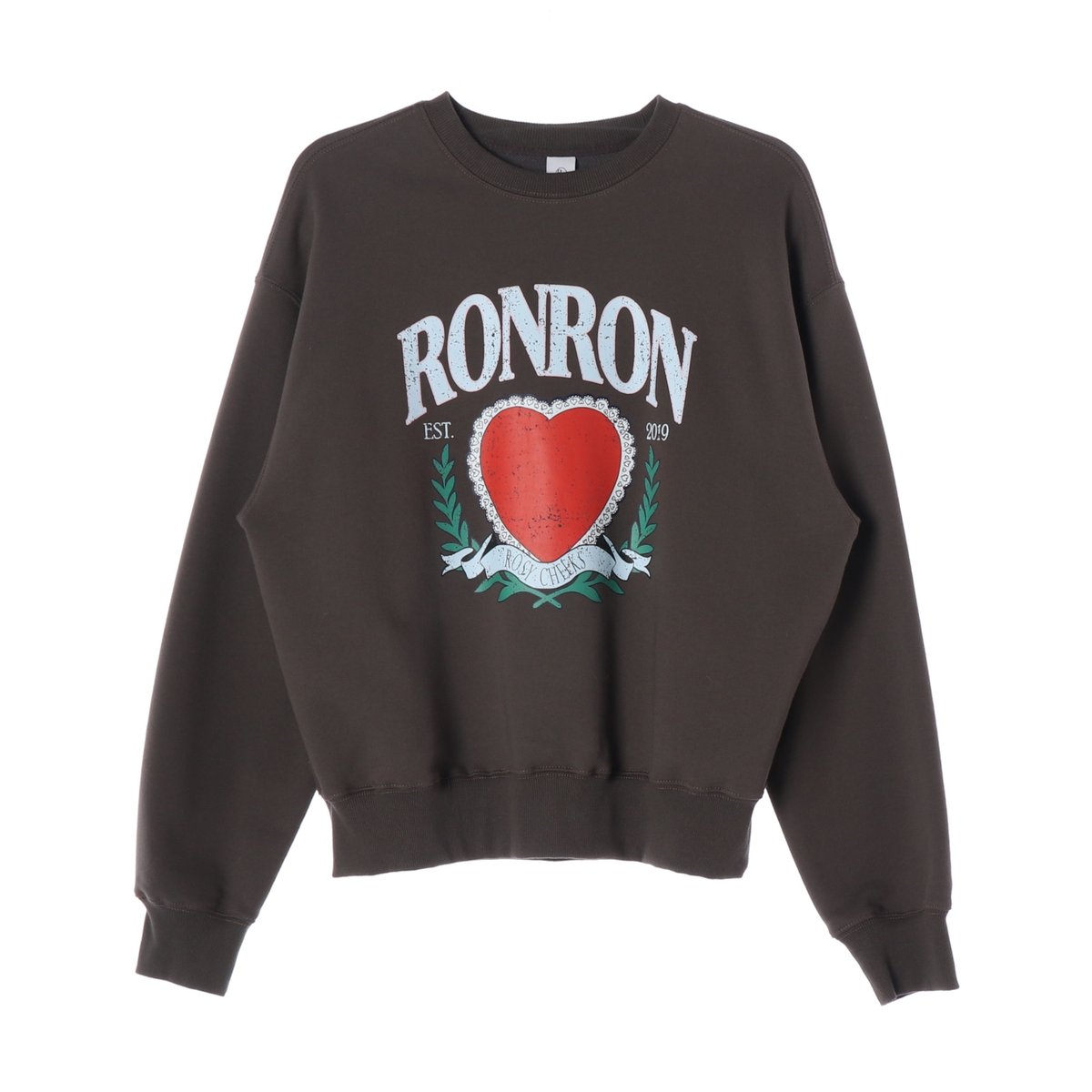 (새상품)론론 하프 로렐 월계관 스웨트셔츠 맨투맨 차콜